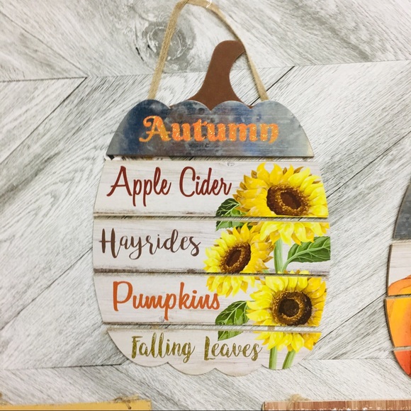 6 Pc Fall/ Harvest/ Thanksgiving Decorative Signs - Picture 3 of 7